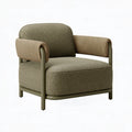 Fauteuil 75 x 78 x 78 cm en tissu vert kaki avec structure métallique style contemporain