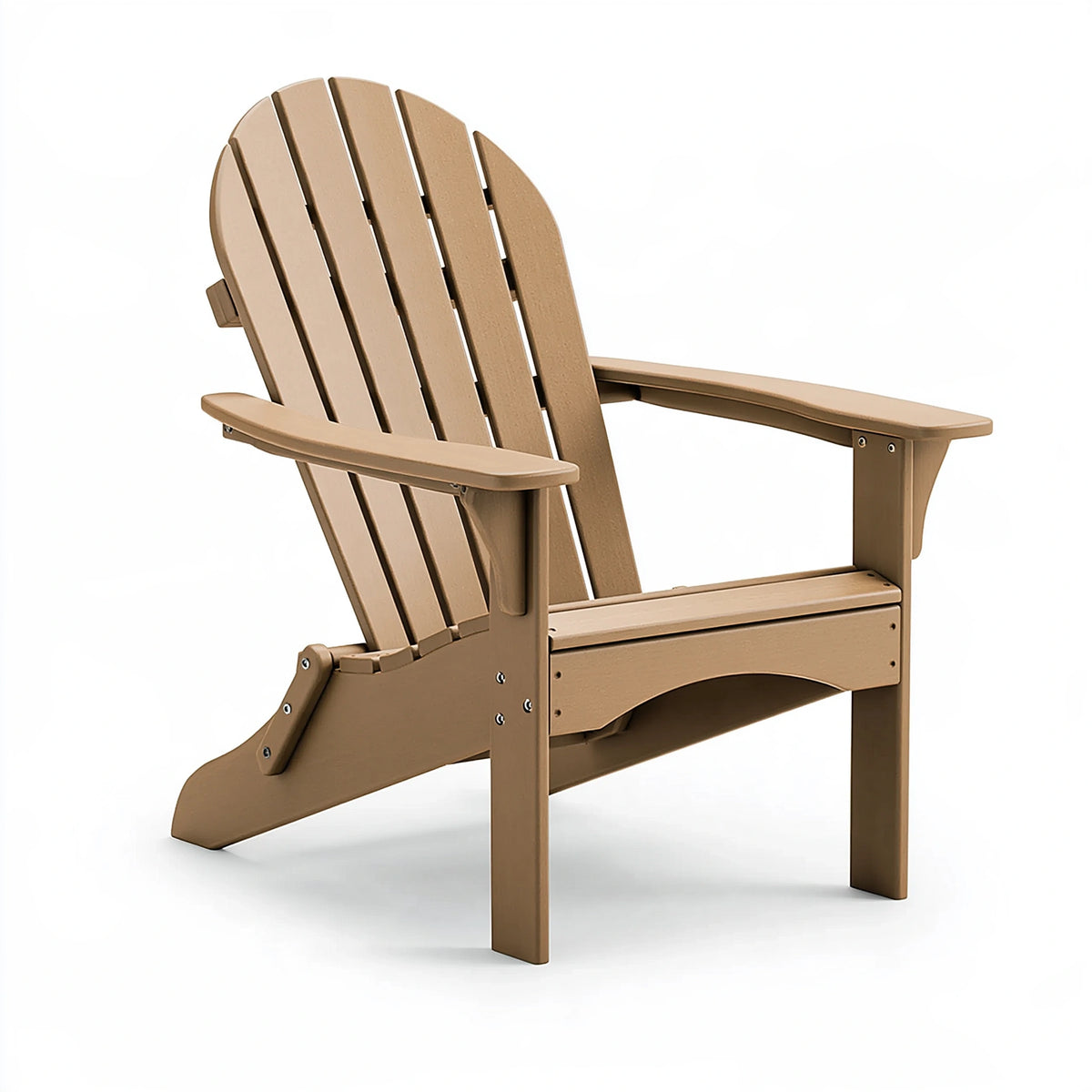 Fauteuil de jardin Adirondack 80 x 76 x 93 cm en plastique taupe pliable