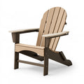 Fauteuil Adirondack 80 x 75 x 95 cm en plastique beige et marron pour extérieur