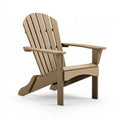 Fauteuil de jardin Adirondack 83 x 80 x 98 cm en plastique marron avec accoudoirs
