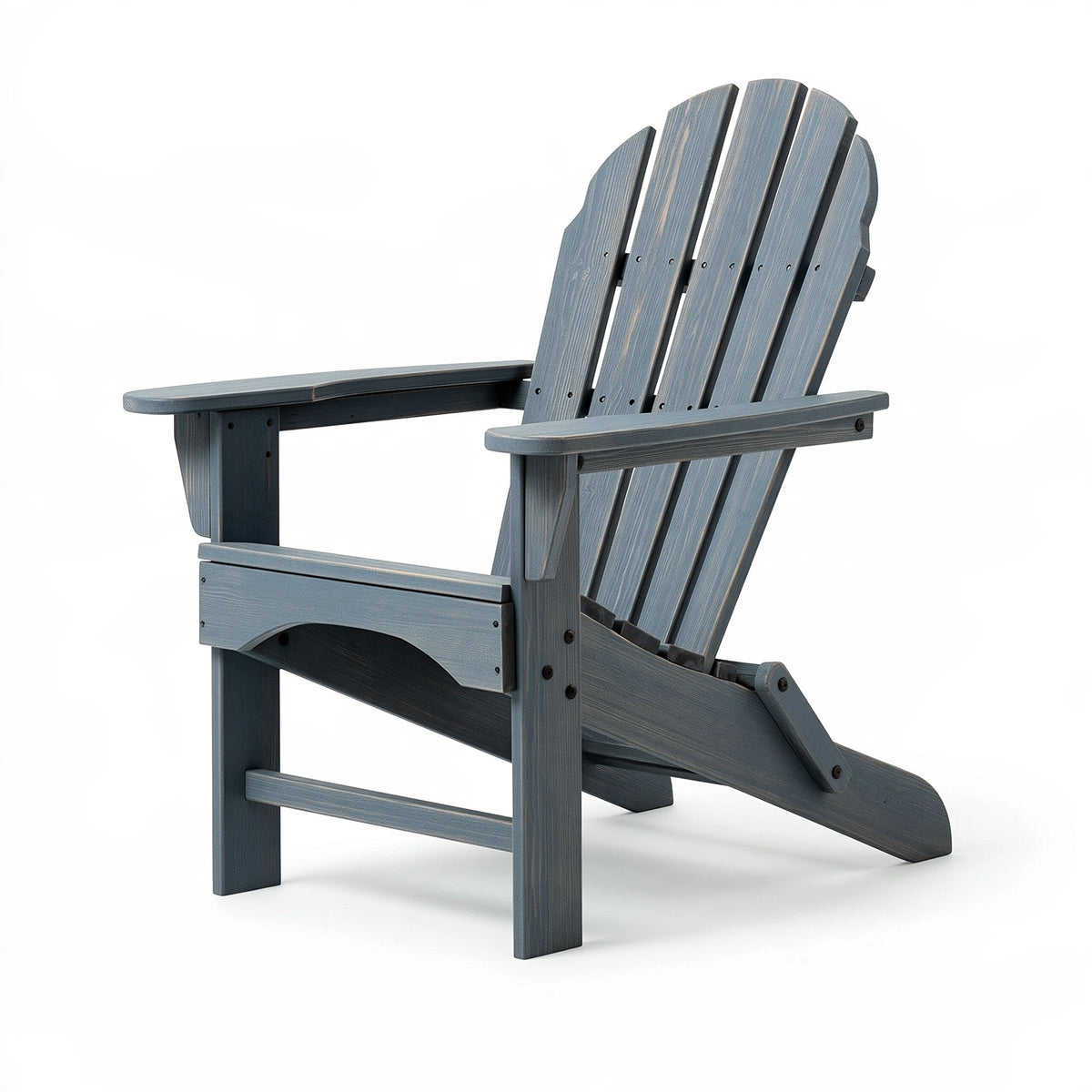 Fauteuil Adirondack 79 x 89 x 98 cm en bois gris pour extérieur